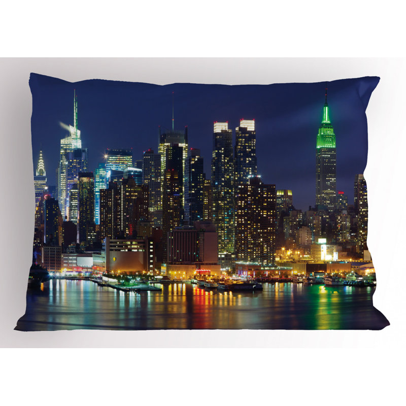 Nyc Polyester Sham Set, Queen