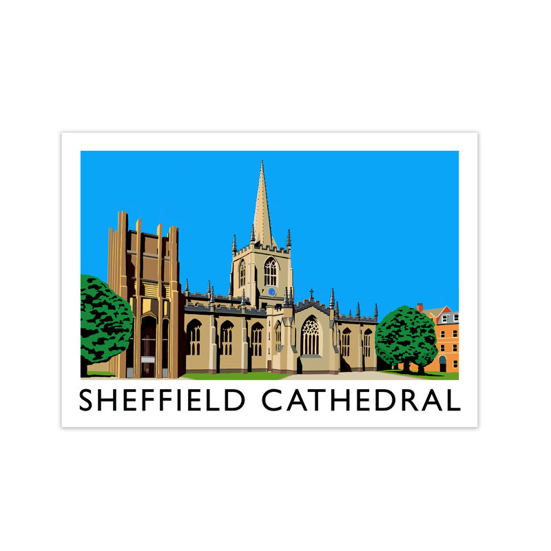 Sheffield Cathedral by Richard O'Neill - Print, 59.4 cm H x 81.4 cm W
