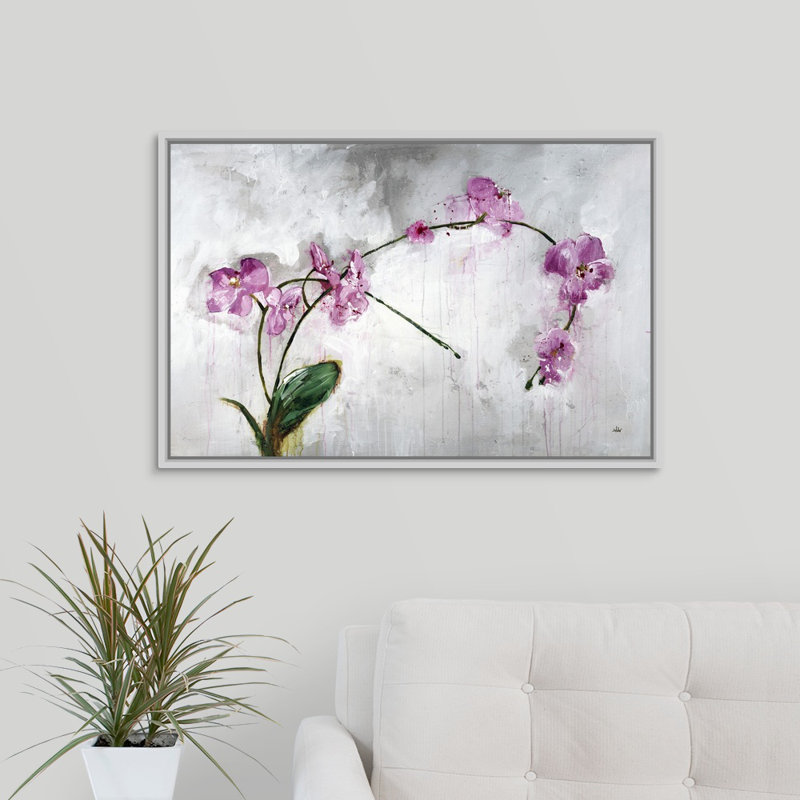 « asdispositions », peinture sur toile, Cadre flottant blanc, H 21,7 po x l 31,7 po x P 1,75 po