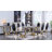 Ethanael Faux Marble Top Metal Base Dining Table-609660214