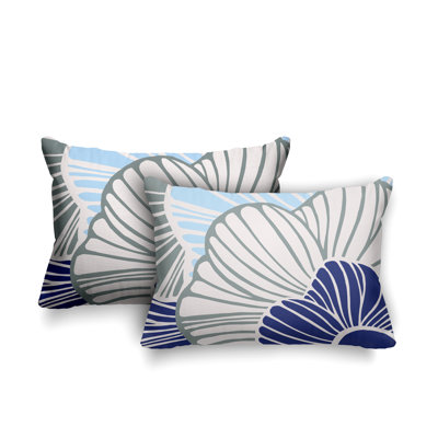 Polyester/Polyester Blend Lumbar Rectangular Indoor/Outdoor Pillow Cover & Insert