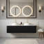 Meuble-lavabo flottant mural 60 po avec 2 lavabos ronds en céramique et 2 tiroirs-1673672063