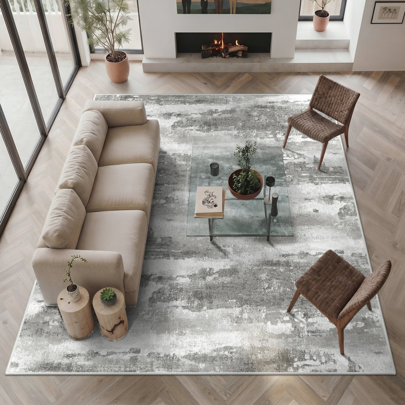 Tapis gris Pavelina, Grey, Rectangle 9 pi x 12 pi