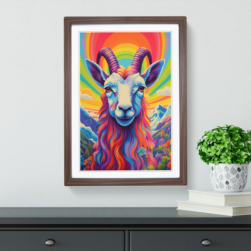 Goat Colour Field No.2 - Framed Print
