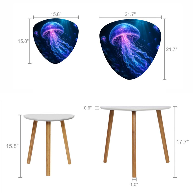Ensemble de 2 tables basses gigognes Triangle