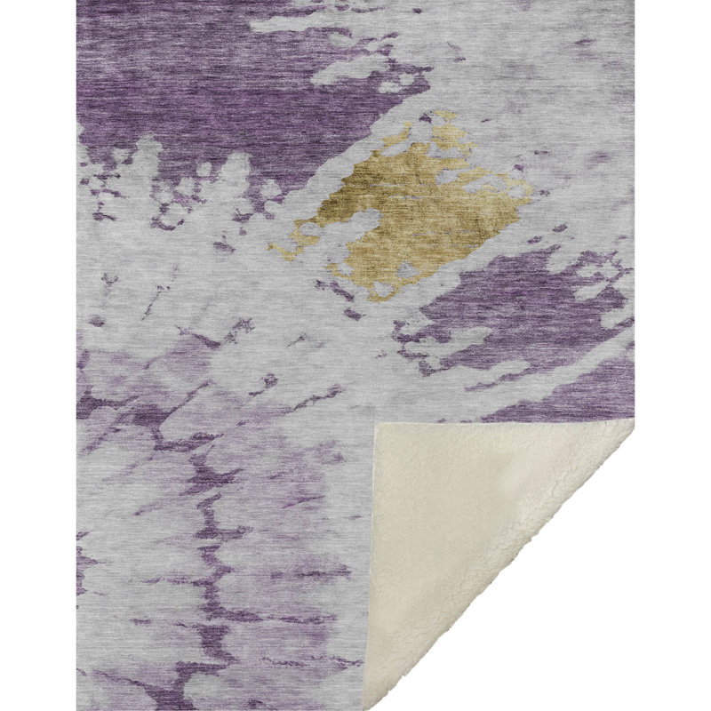 Jeté spirale Addison Sherpa ASB614, Mauve