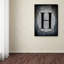 «Lettre H», art textuel sur toile tendue-21938900