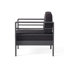 CAPE CORAL OUTDOOR PATIO GRAY ALUMINUM 4PCS CHAT SET