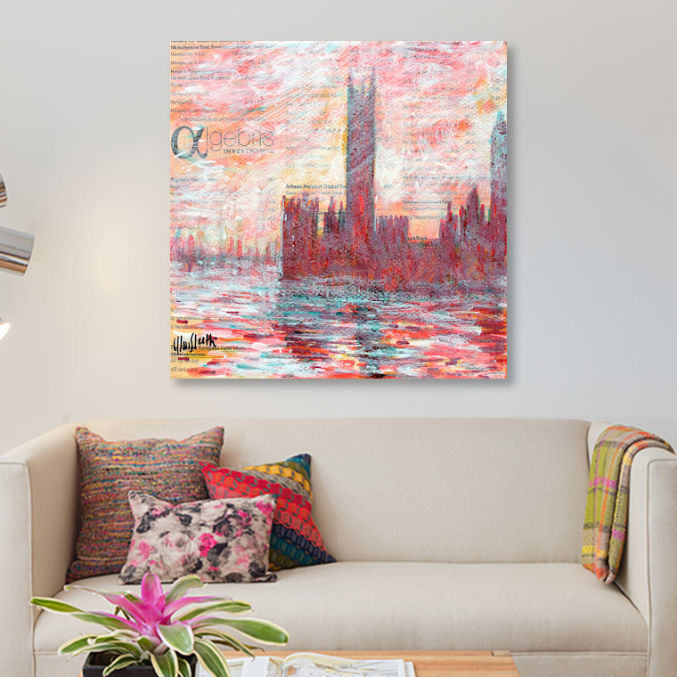 « westminster », impression sur toile, H 12 po x l 12 po x P 1,5 po, Toile tendue, Pas de tapis