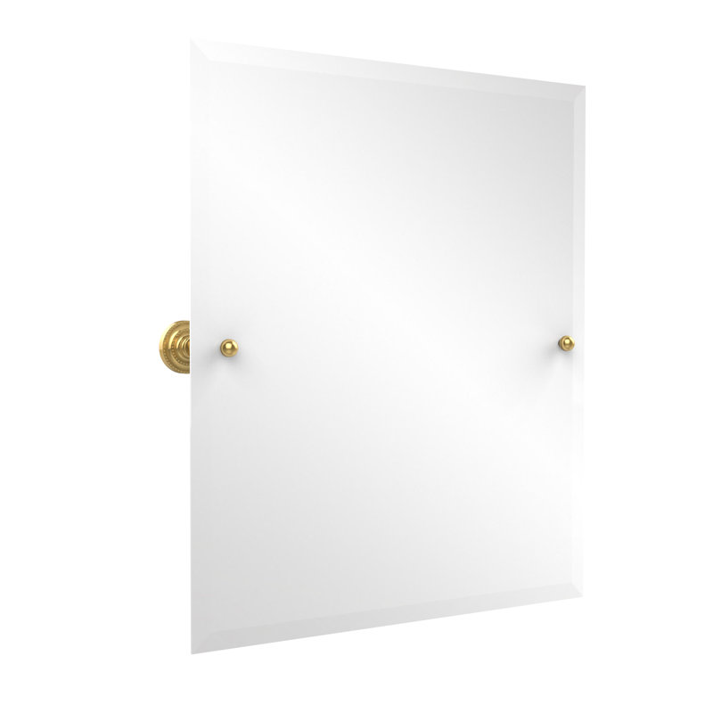 Metal Wall Mirror, Polished Brass