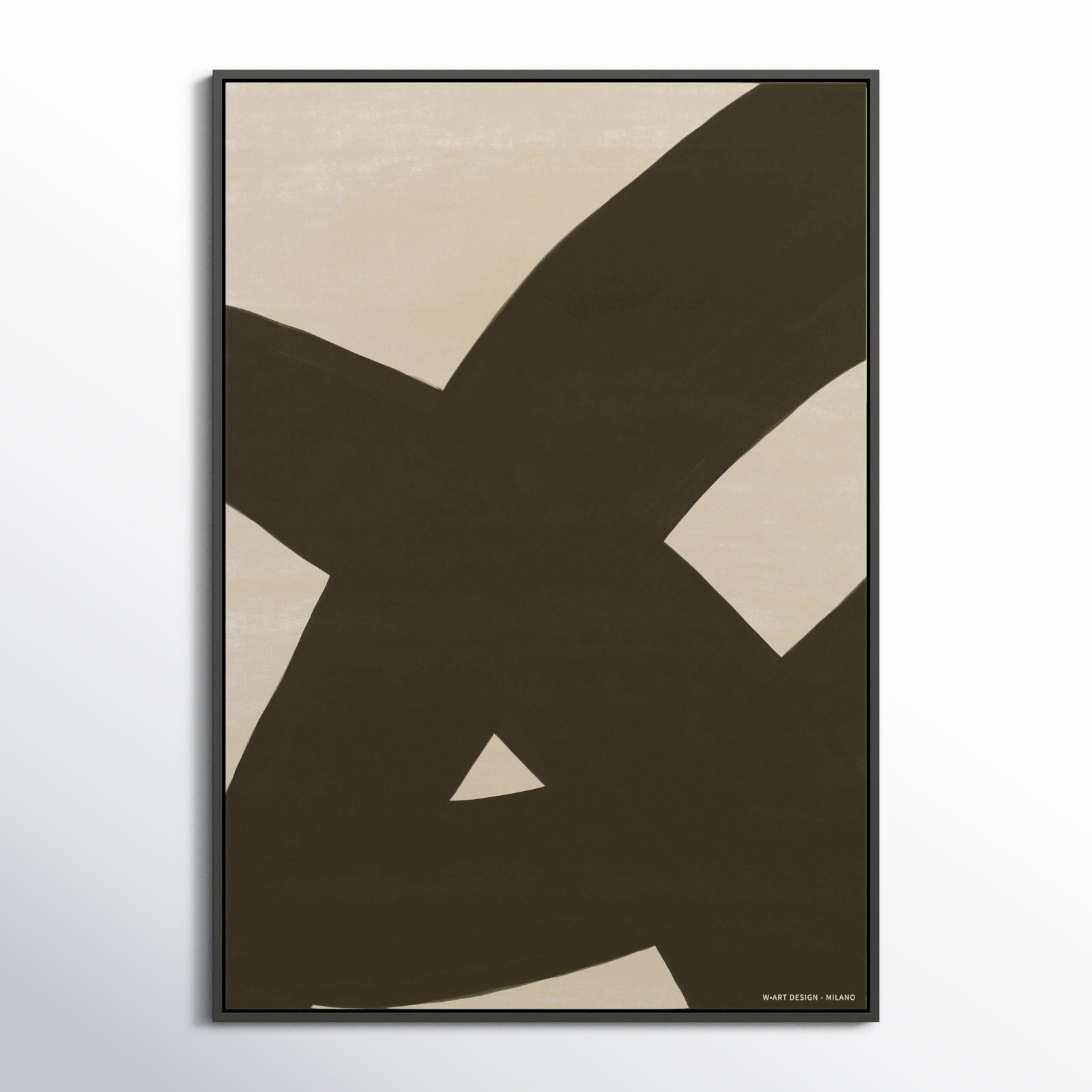 Form & Fusion 2 by Romina Gadler, Black Framed Canvas, 38" H x 26.5" W x 1.25" D