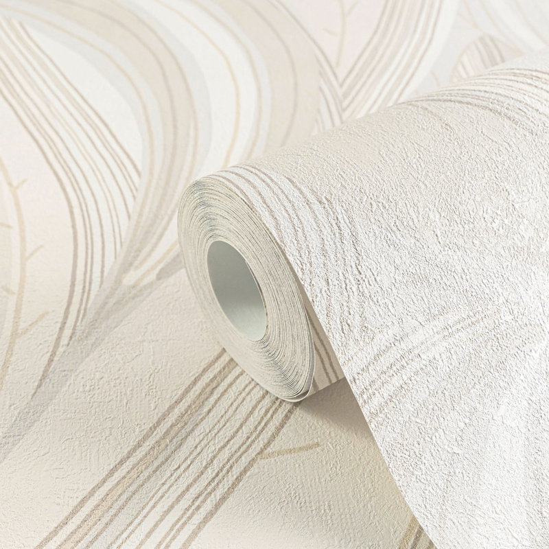 Galerie Horizon Flowing Leaf Wallpaper, Cream