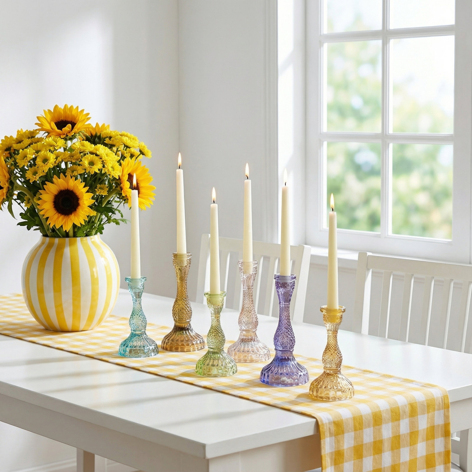 Elberon 8.5" Glass Tabletop Candlestick