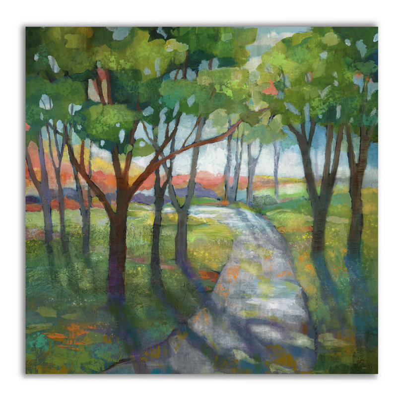 « soirée path », peinture sur toile tendue, H 40 po x l 40 po x P 1,5 po