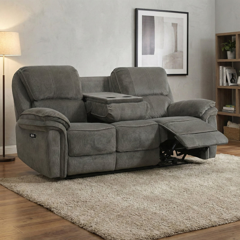 Coomer 3 Seater Electric Reclining Sofa, Dark Grey, Power - Push Button