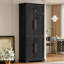Grand garde-manger de style campagnard 78,2 po avec 8 tablettes de porte-125542881