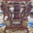 Luxury Carved Round Marble Dining Table
