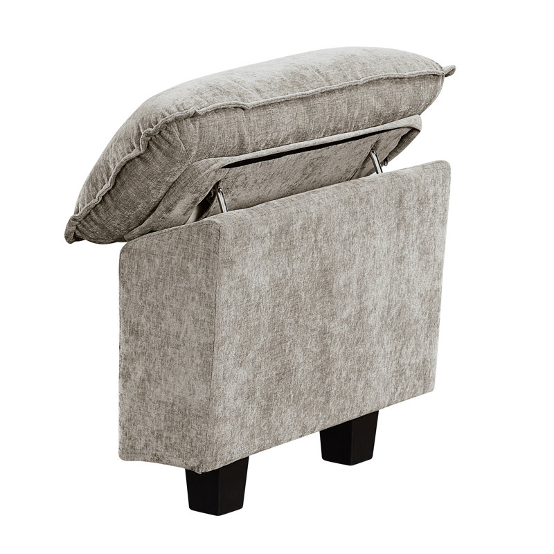 Contemporain, 6, modulaire modulaire, revêtement en chenille, contreplaqué, rembourrage en mousse confortable, coussins d'accoudoirs réglables, dossiers réversibles, housses de siège amovibles, 6 pieds exposés