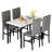 Keveen 5 - Person Faux Marble Top Four Leg Dining Set-803157935