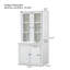 Vitrine avec portes en verre double, vaisselier de style traditionnel, huche, armoire d'appoint