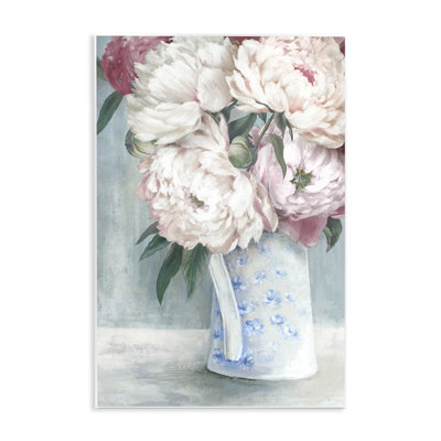 «Peony Blossom Vase», art mural sur bois par Alex Black