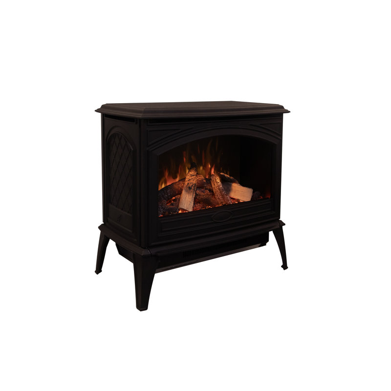 Cassella Black Electric Fireplace, 28.25" H x 23" W x 17.5" D