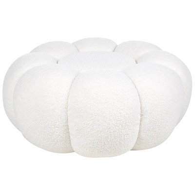 Solis 60cm Wide Round Solid Colour Pouffe Ottoman