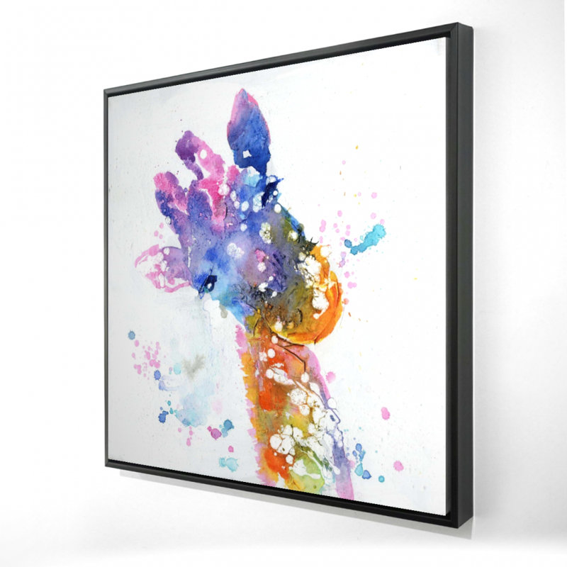 " Abstract Giraffe With Color Splash "