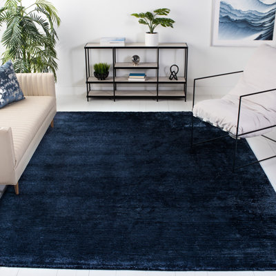 Mcelroy Hand-Woven Flatweave Blue Area Rug