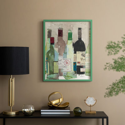 Reproduction encadrée rouge ou blanche II - bois massif