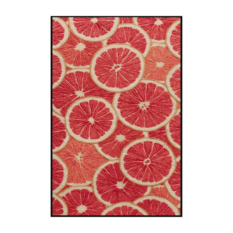 Tapis lavable rose pamplemousse, Tapis de couloir 2 pi x 4 pi