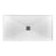 Receveur de douche en alcôve Streamline GSRB-665-653, 152,4 cm x 81,3 cm, en surface solide blanc mat avec bonde centrale