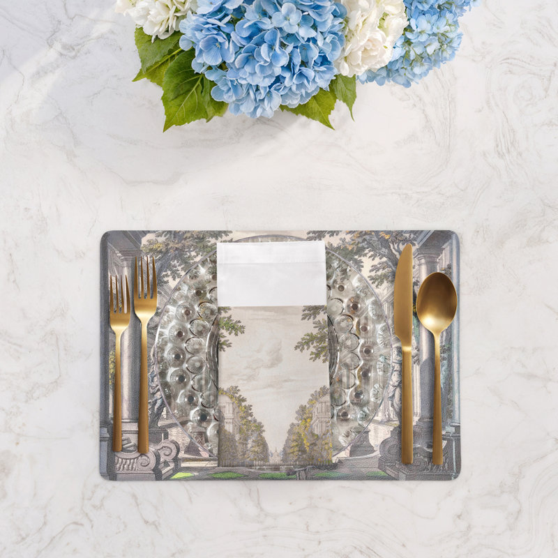 Dimanche A Paris Cotton Sateen Dinner Napkins, Sunrise