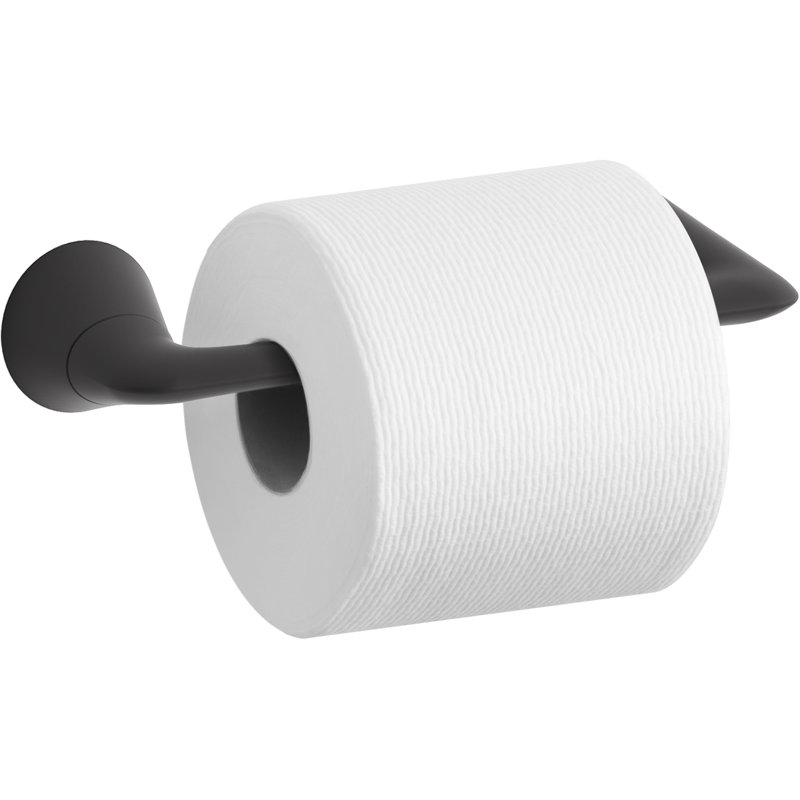 Modern Toilet Tissue Holder, Matte Black