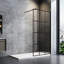 Bakr 1900mm H Framed Walk In Glass Screens with Pattern Glass-1792884281