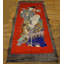 Art textuel chinois de couleur rouge avec motif animalier antique