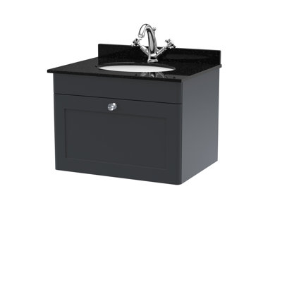 Classique 620mm Single Bathroom Vanity with Drop In Vitreous China Basin