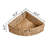 Breunig Solid Wood 3 Drawer X-Side Corner Storage Drawer with 3 Wicker Baskets, Quarter Round, For Small Spaces, Walnut-117219835
