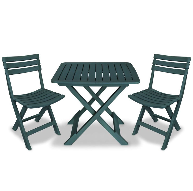 Jackson 2 - Person Patio Dining Set with Rectangular Table, Green