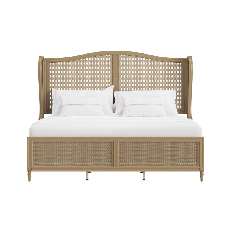Gia Wingback Bed, King, Oiled Bronze