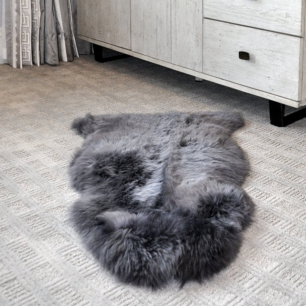 Lewin Charcoal Handmade Sheepskin Rug
