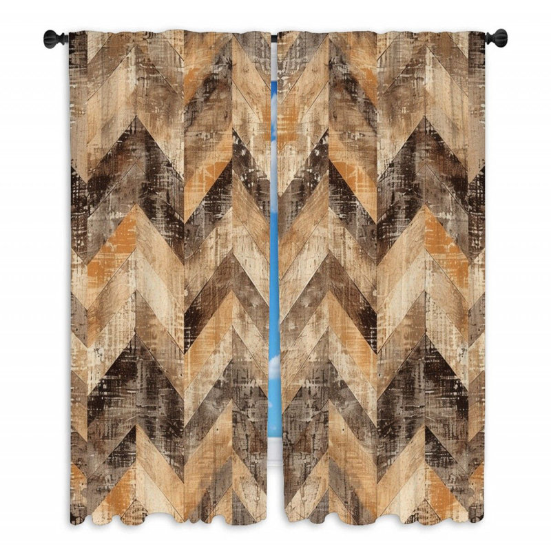 Chevron Room Darkening Curtain Pair, 40" W x 84" L