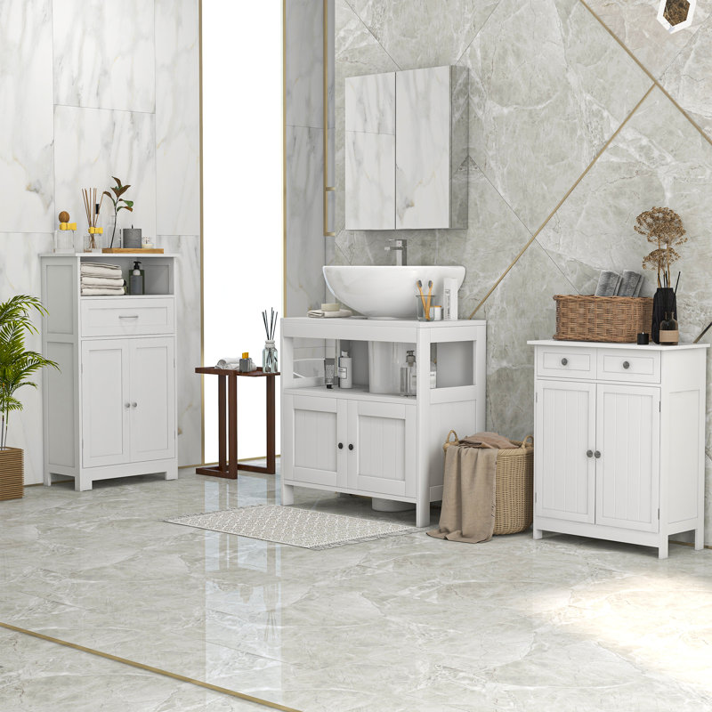 Gambel Metal Bathroom Storage, Silver