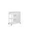 Ambon Solid Wood Top Kitchen Trolley-962802471