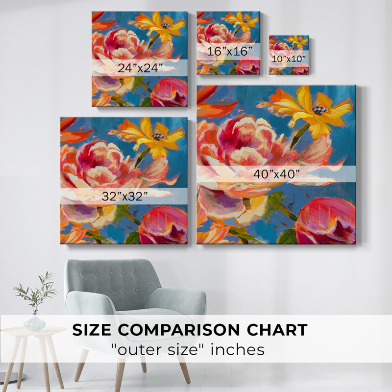 «Spring Bouquet II» sur toile, H 24 po x l 24 po x P 1,5 po