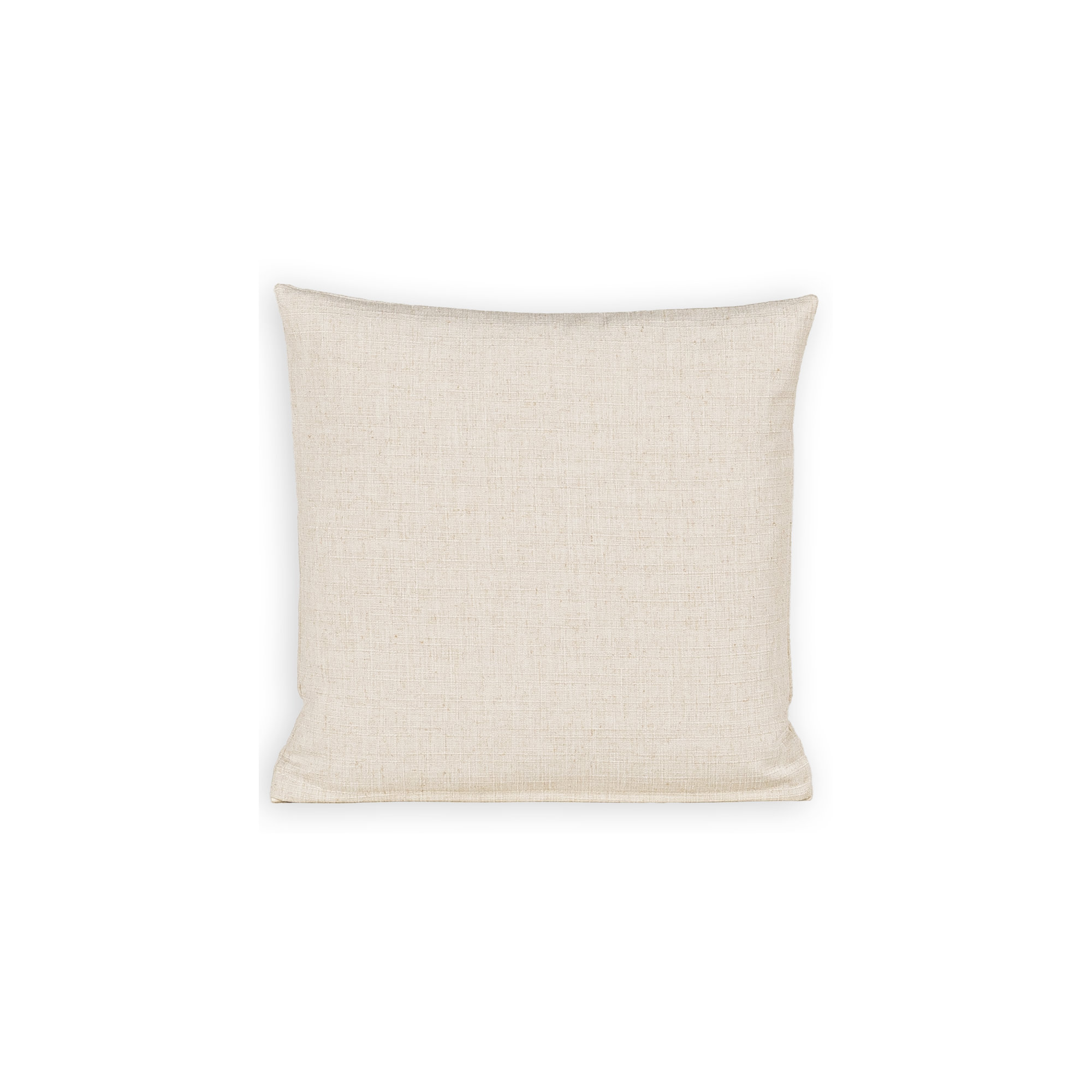 Indy Faux Linen Accent Pillow, Square 20", Polyester, Cream