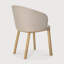 Unda dining chair - varnished oak - black - Charcoal fabric 61/58/81-263598848