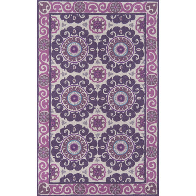 Roeser Hand Hooked Wool Oriental Indoor Rug
