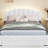 Upholstered Bed Frame With LED Lights, Modern Upholstered Princess Bed With Crown Headboard (Bed)-937374960-937374966