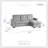 Wathan 90" 2-Piece Modern & Contemporary Chenille Sectional Sofa with Convertible Pull-Out Sleeper Bed, Reversible Chaise with Hidden Storage-688016893